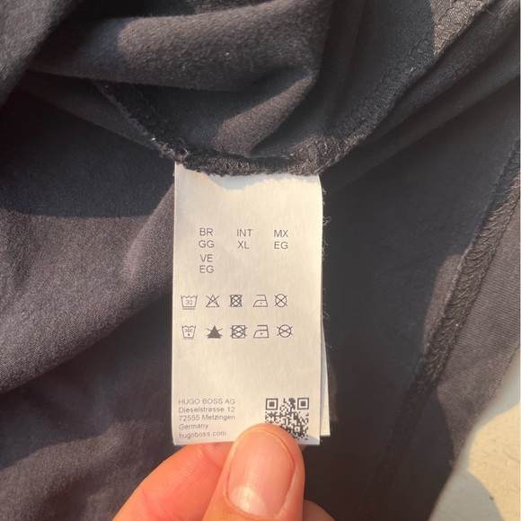 Men's BOSS T-Shirt Black White Logo Spell-Out XL FADED Designer Europe Casual - Picture 8 of 14